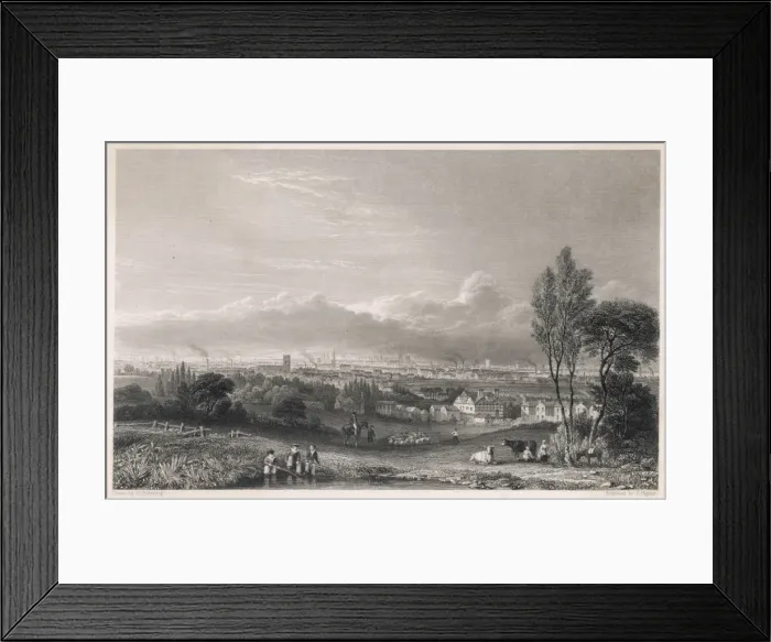 Framed Print : Manchester / View 1834 Framed Print : Manchester / View 1834