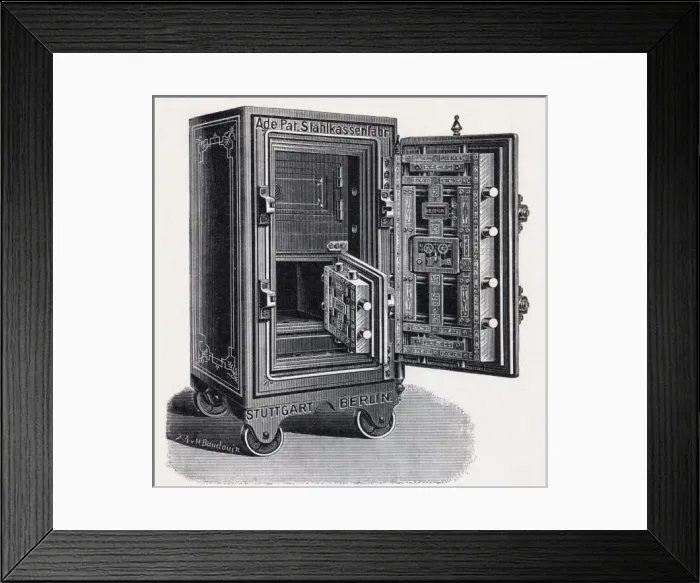 Framed Print : Safe on Wheels C1900 Framed Print : Safe on Wheels C1900
