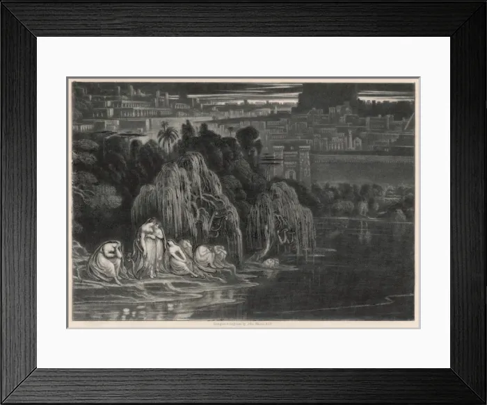 Framed Print : Jews at Babylon / Martin Framed Print : Jews at Babylon / Martin