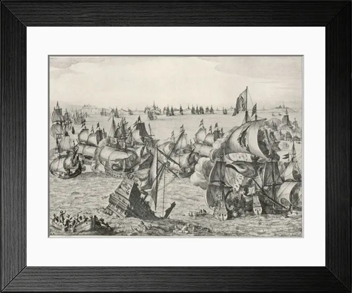 Framed Print : Battle of Downs / 1639 Framed Print : Battle of Downs / 1639