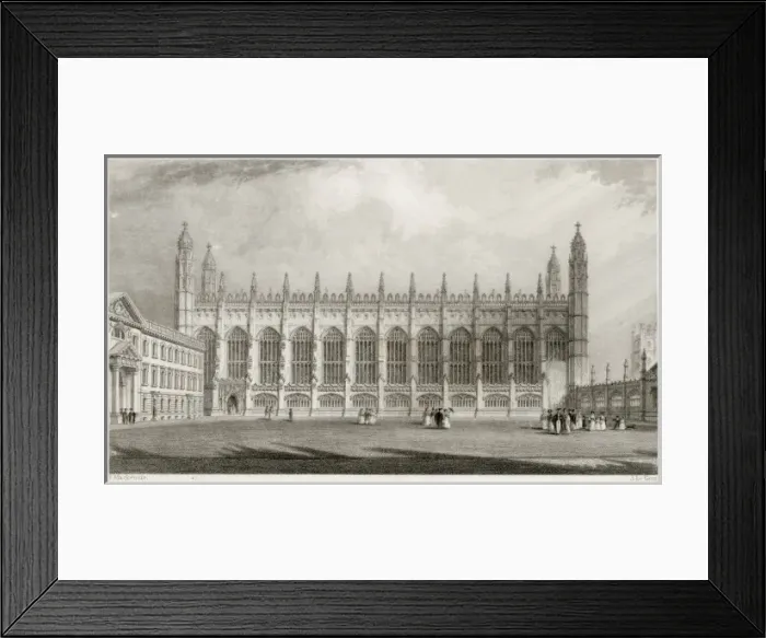Framed Print : Kings Chapel, 1841 Framed Print : Kings Chapel, 1841