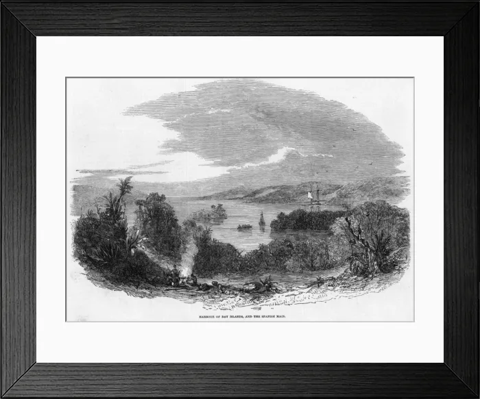 Framed Print : W Indies Islas De Bahia Framed Print : W Indies Islas De Bahia