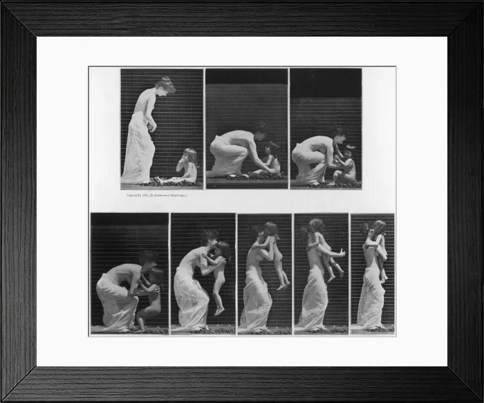 Framed Print : Muybridge / Woman & Child Framed Print : Muybridge / Woman & Child