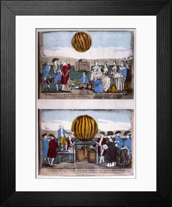 Framed Print : Balloon at Windsor 1784 Framed Print : Balloon at Windsor 1784