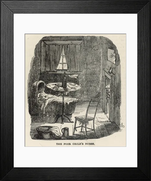 Framed Print : Poor Childs Nurse Framed Print : Poor Childs Nurse