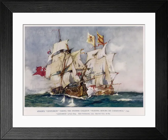 Framed Print : Ansons Naval Victory Framed Print : Ansons Naval Victory