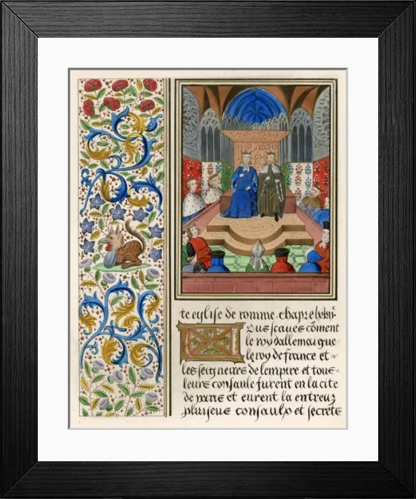Framed Print : French Court Scene 14Th Framed Print : French Court Scene 14Th