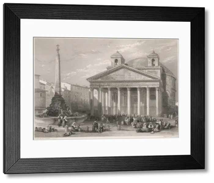 Framed Print : Rome / Pantheon C1835 Framed Print : Rome / Pantheon C1835