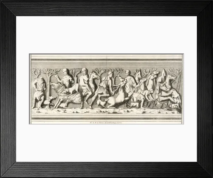 Framed Print : Hunting / Boar and Deer Framed Print : Hunting / Boar and Deer