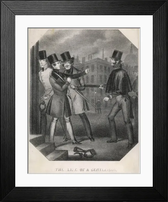 Framed Print : Police & Men about Town Framed Print : Police & Men about Town