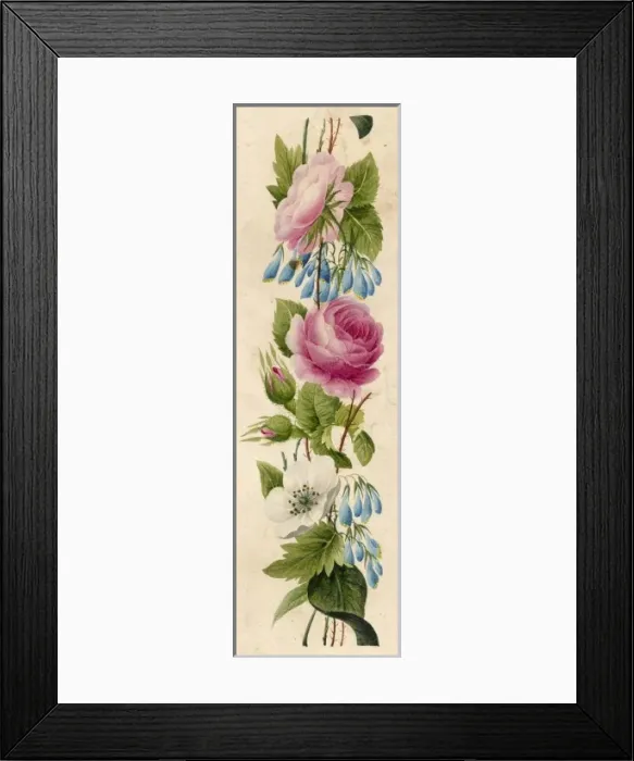 Framed Print : Horizontal Floral Design Framed Print : Horizontal Floral Design