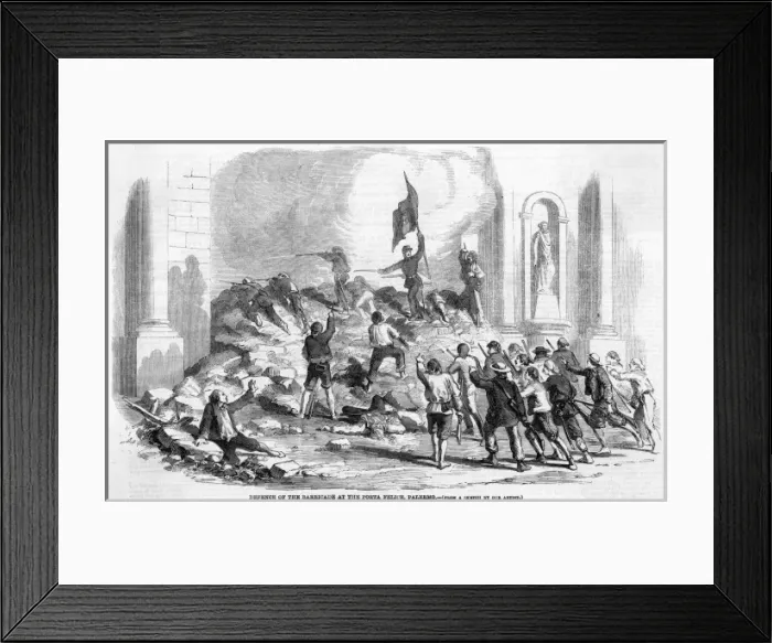 Framed Print : Palermo Barricade Framed Print : Palermo Barricade