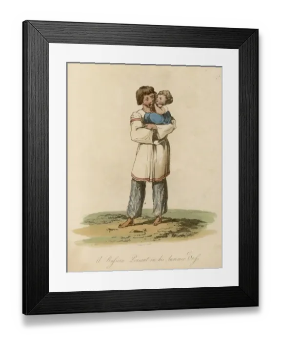 Framed Print : Russian Peasant 1809 Framed Print : Russian Peasant 1809