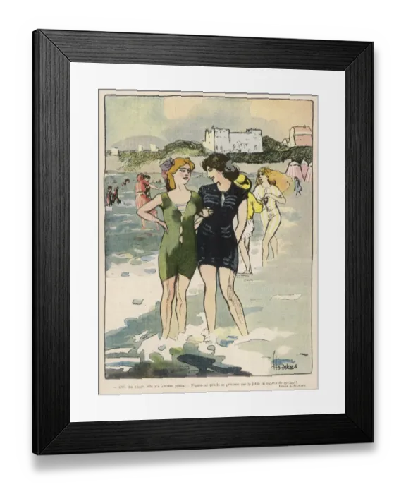 Framed Print : Swimwear 1908 Le Rire Framed Print : Swimwear 1908 Le Rire