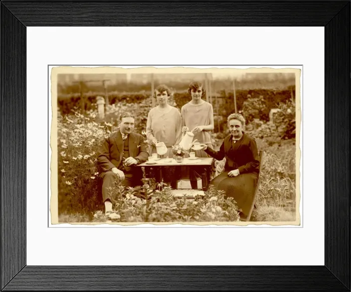 Framed Print : Coffee in the Garden Framed Print : Coffee in the Garden