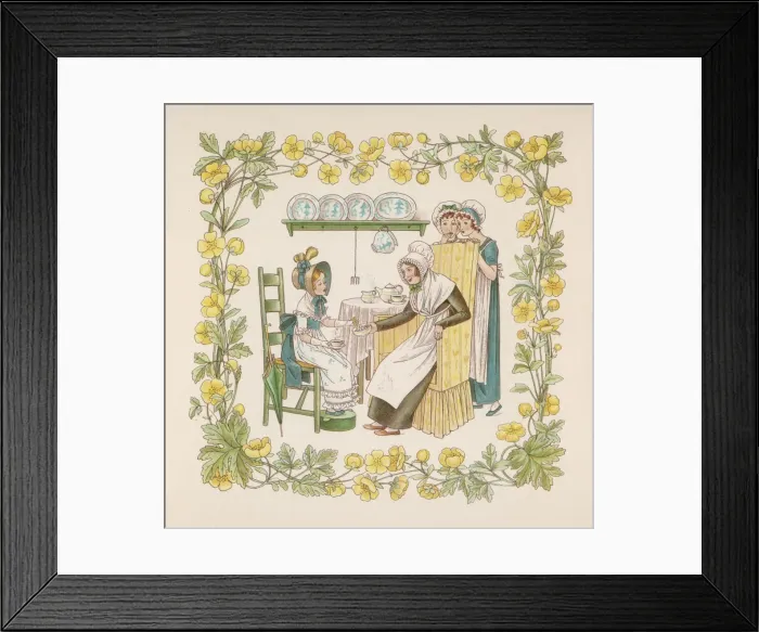Framed Print : Girl Takes Tea Framed Print : Girl Takes Tea