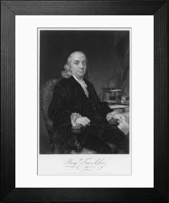 Framed Print : Benjamin Franklin Framed Print : Benjamin Franklin