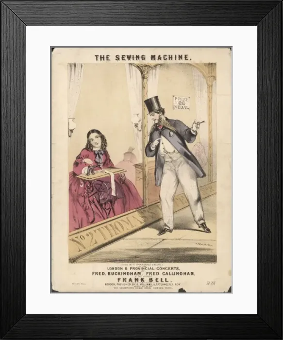 Framed Print : Sewing Machine Girl Framed Print : Sewing Machine Girl
