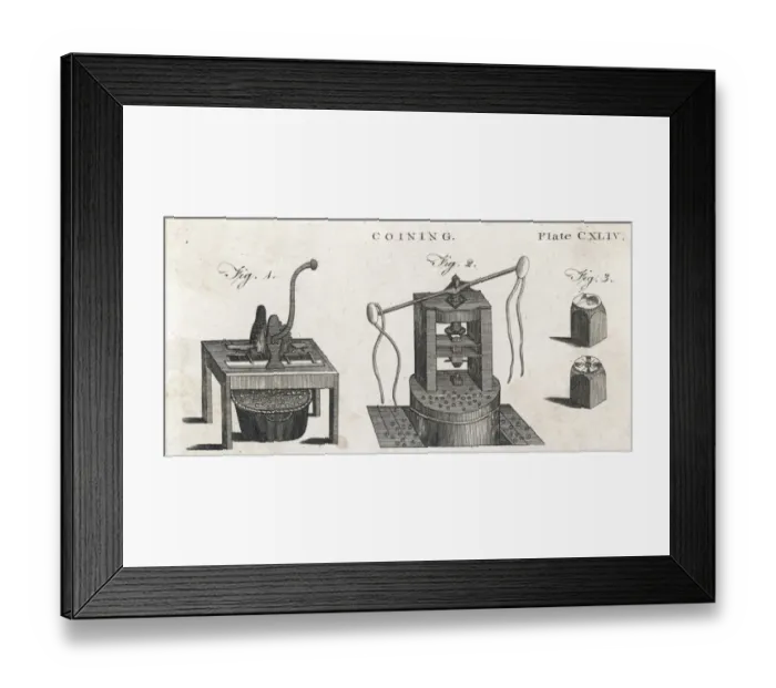 Framed Print : Coining Machines 1797 Framed Print : Coining Machines 1797
