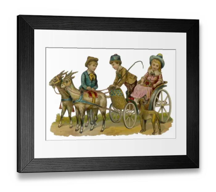 Framed Print : Goat-Cart - Scrap Framed Print : Goat-Cart - Scrap