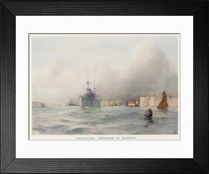 Framed Print : Portsmouth / Harbour 1908 Framed Print : Portsmouth / Harbour 1908