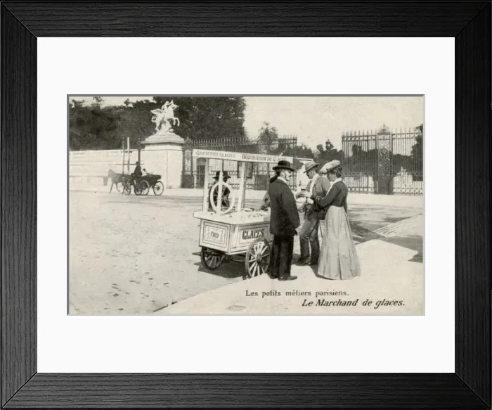 Framed Print : Ice Cream Seller, Paris Framed Print : Ice Cream Seller, Paris