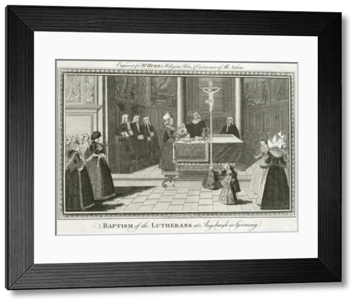 Framed Print : Lutheran Baptism, German Framed Print : Lutheran Baptism, German