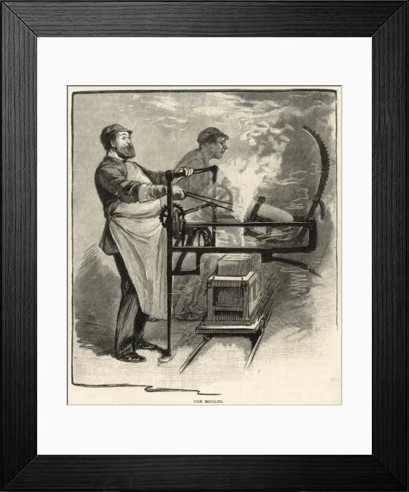 Framed Print : Moulding Coins at Mint Framed Print : Moulding Coins at Mint