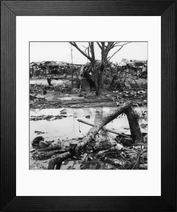 Framed Print : Destruction in Town Framed Print : Destruction in Town