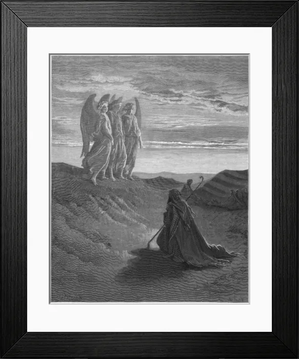 Framed Print : Abraham and Angels / Dore Framed Print : Abraham and Angels / Dore