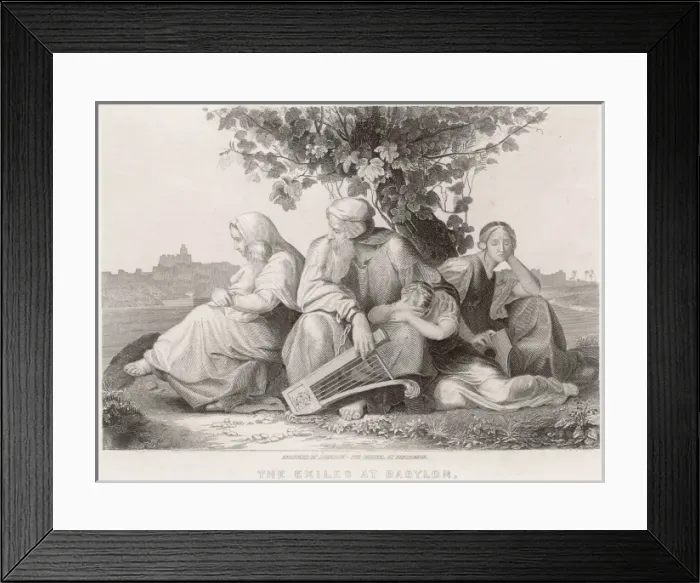 Framed Print : Jews in Captivity - 2 Framed Print : Jews in Captivity - 2