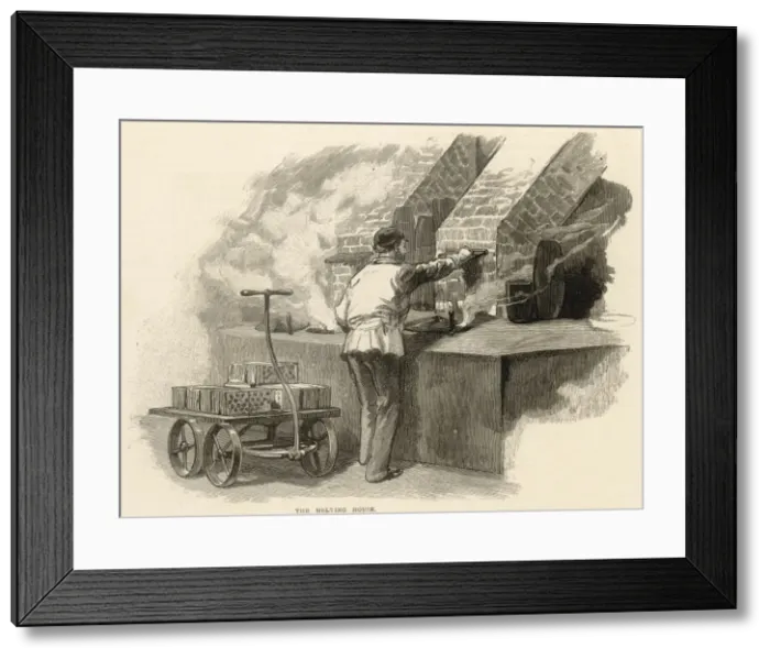 Framed Print : Melting Metal for Coins Framed Print : Melting Metal for Coins