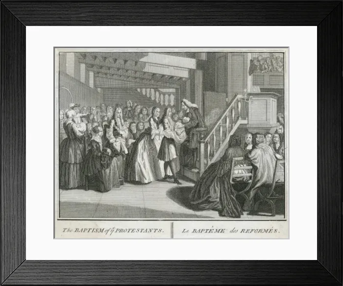 Framed Print : Protestant Baptism Franc Framed Print : Protestant Baptism Franc