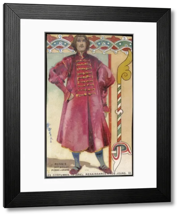 Framed Print : Russian Man 17C Red Coat Framed Print : Russian Man 17C Red Coat