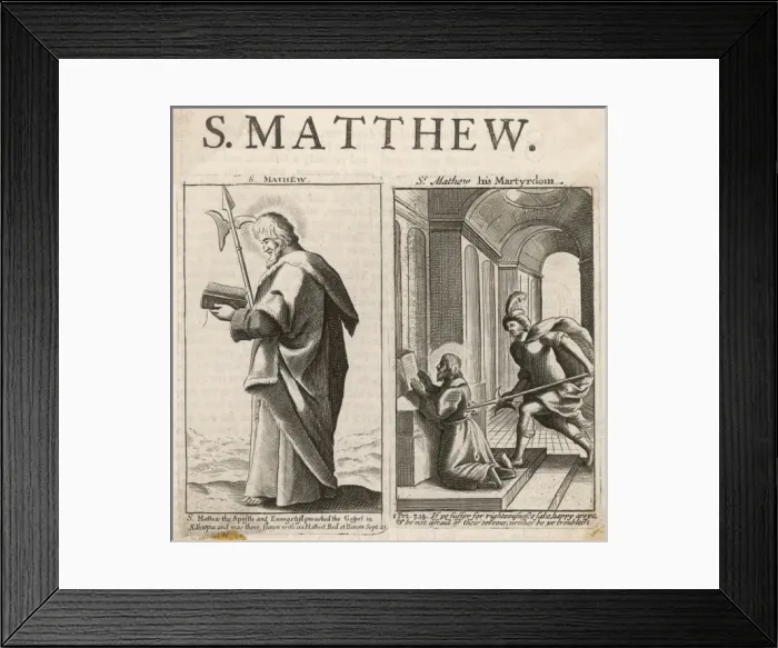 Framed Print : St Matthew / Evang / Anon En Framed Print : St Matthew / Evang / Anon En