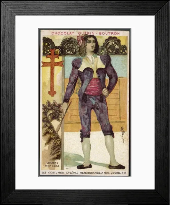 Framed Print : Spanish Man 18C Bullfigh Framed Print : Spanish Man 18C Bullfigh