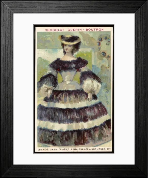 Framed Print : Costume / Women / Paris 1863 Framed Print : Costume / Women / Paris 1863