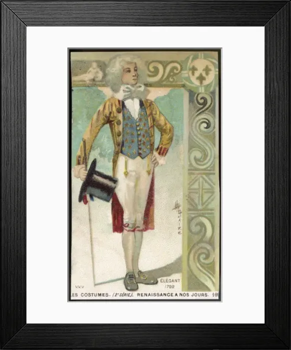 Framed Print : Costume / French / Elegant Framed Print : Costume / French / Elegant