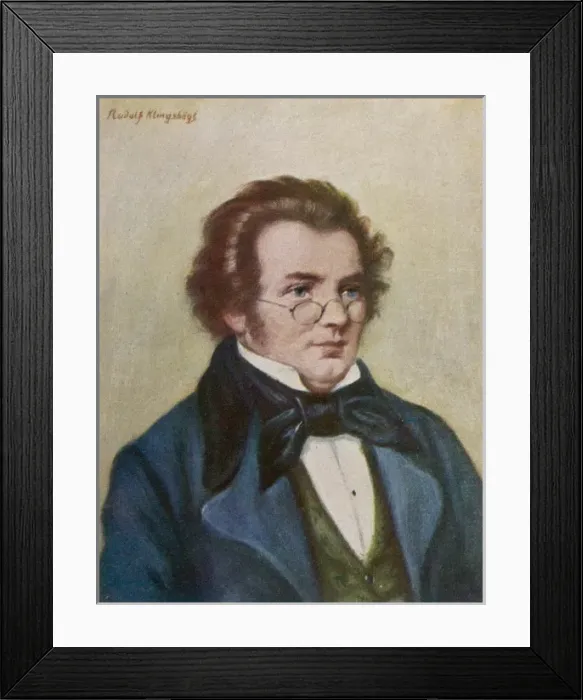 Framed Print : Franz Schubert / Klingsbog Framed Print : Franz Schubert / Klingsbog
