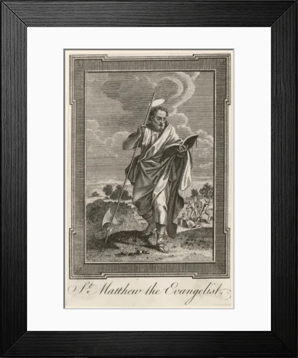 Framed Print : St Matthew / Evang / Anon En Framed Print : St Matthew / Evang / Anon En