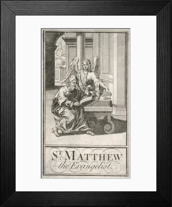 Framed Print : St Matthew / Evang / Anon En Framed Print : St Matthew / Evang / Anon En