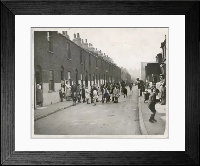 Framed Print : Street Scene 1930 Framed Print : Street Scene 1930