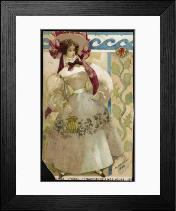 Framed Print : Costume / Women / French1829 Framed Print : Costume / Women / French1829