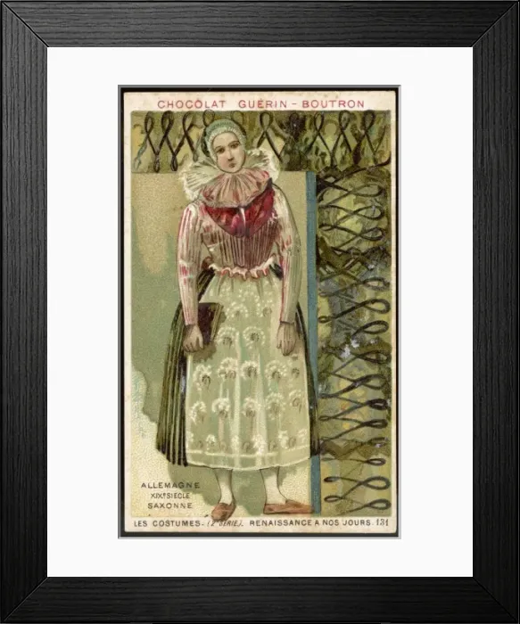 Framed Print : German Saxon Girl 19C Framed Print : German Saxon Girl 19C