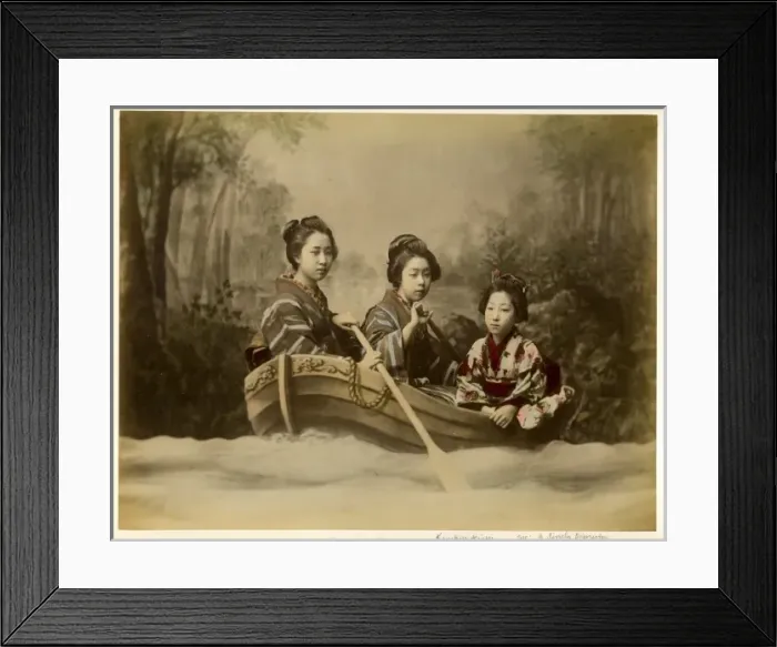 Framed Print : Life on the Ocean Waves - Kimbei Framed Print : Life on the Ocean Waves - Kimbei