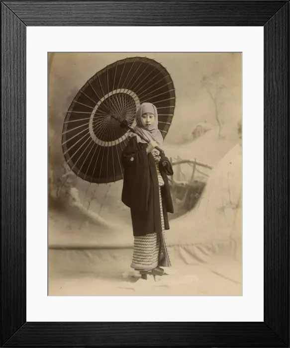 Framed Print : Musume with parasol Framed Print : Musume with parasol