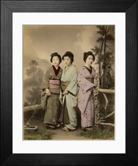Framed Print : Three Japanese women Framed Print : Three Japanese women