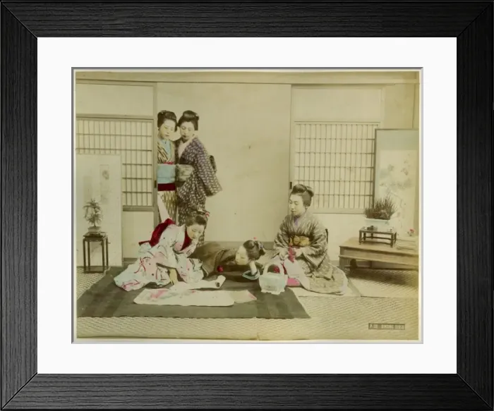 Framed Print : Japanese girls singing Framed Print : Japanese girls singing