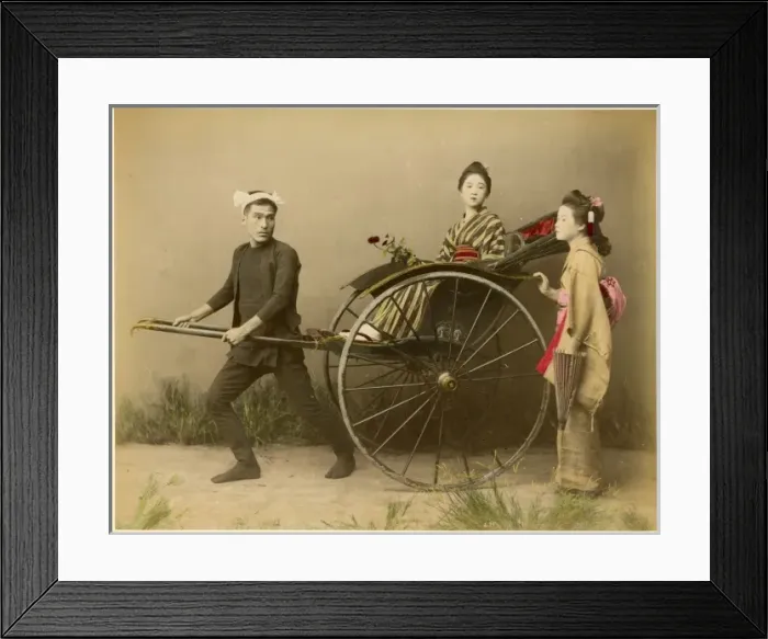 Framed Print : Woman in rickshaw Framed Print : Woman in rickshaw