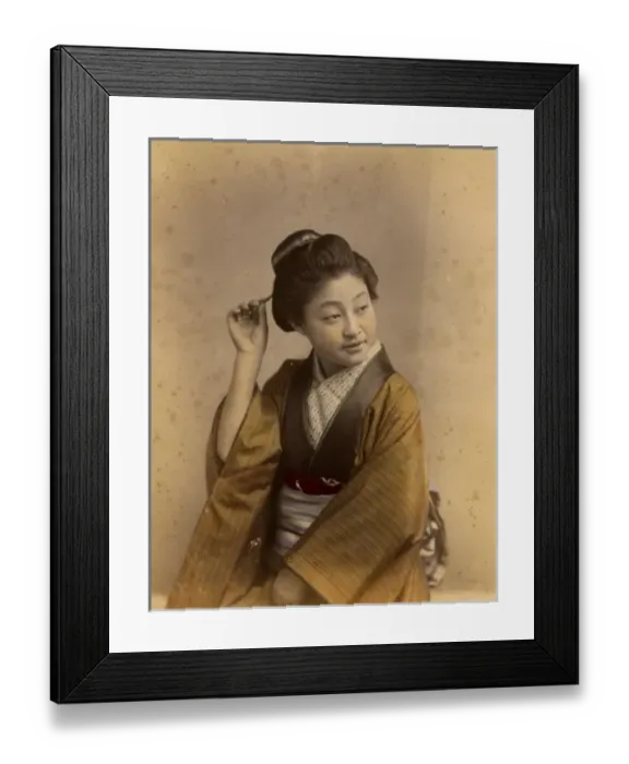 Framed Print : Japanese woman with hairpin Framed Print : Japanese woman with hairpin